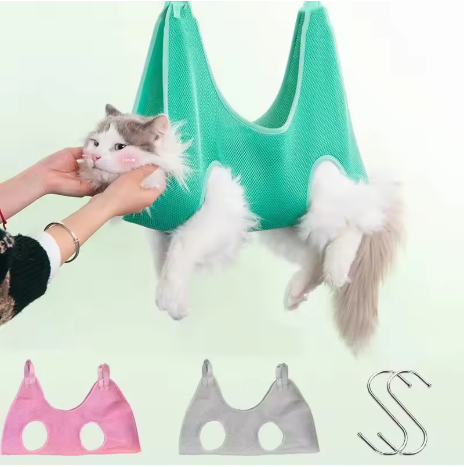 Pet grooming, nail trimming, anti scratch and bite fixing bag, bath trimming and restraint bag, pet grooming hammock, hanging pet supplies