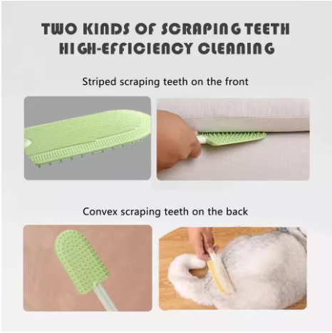 Pet ice cream massage comb, soft round headed cat brush, removes pet hair from furniture and clothes, cleaning brush