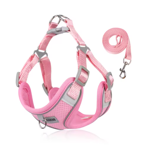 Pet Chest Strap Traction Rope Set Suitable for Small and Medium sized Dogs and Cats Chest Straps Reflective Dog Clothes Vest Set Chihuahua Outdoor Walking Pet Supplies