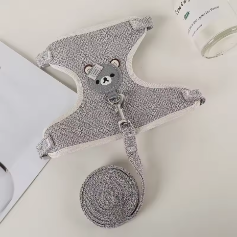 Cute Rabbit Strap Pulling Rope Set Rabbit Pet Accessories Small Pet Bracket Teddy Panda Pulling Rope Rabbit Collar Rabbit Accessories