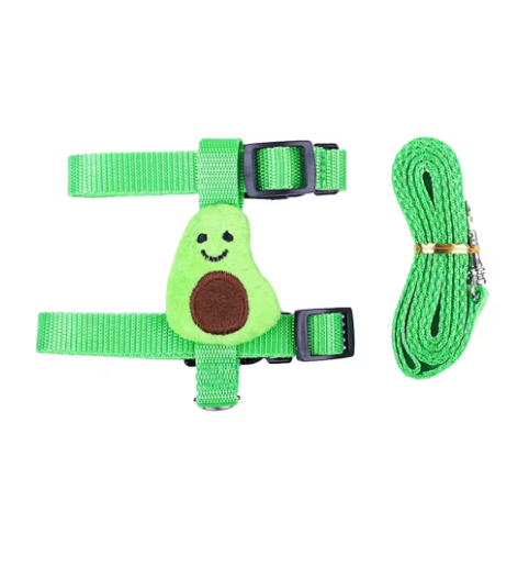 Rabbit cat harness and leash set with adjustable pet leash suitable for outdoor walks with small animals such as ferrets, piglets, hedgehogs