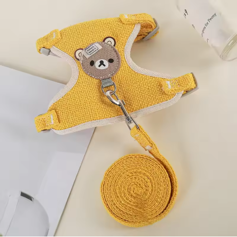 Cute Rabbit Strap Pulling Rope Set Rabbit Pet Accessories Small Pet Bracket Teddy Panda Pulling Rope Rabbit Collar Rabbit Accessories