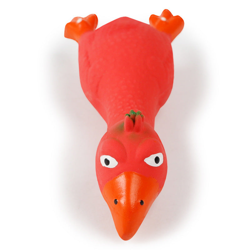 Natural rubber dog toy chicken pet latex sound screaming toy cat bite sound bird squeaking bite duck puppy chewing toy teeth cleaning