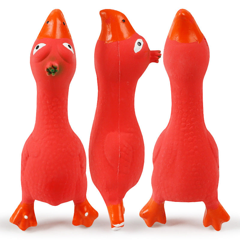 Natural rubber dog toy chicken pet latex sound screaming toy cat bite sound bird squeaking bite duck puppy chewing toy teeth cleaning