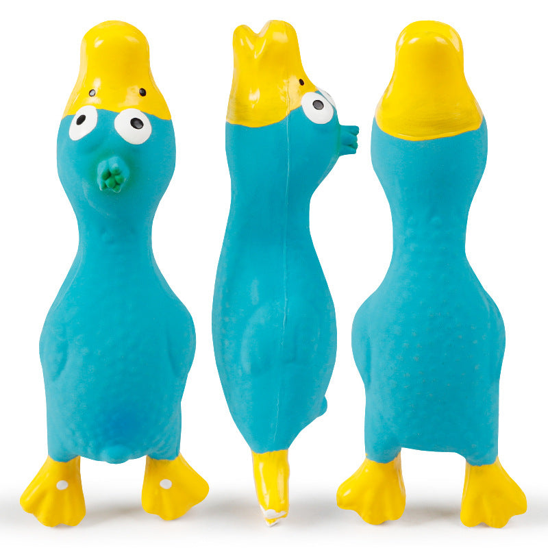 Natural rubber dog toy chicken pet latex sound screaming toy cat bite sound bird squeaking bite duck puppy chewing toy teeth cleaning