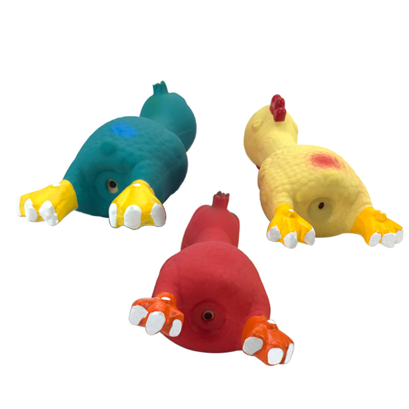 Natural rubber dog toy chicken pet latex sound screaming toy cat bite sound bird squeaking bite duck puppy chewing toy teeth cleaning