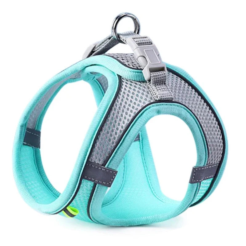 Cat and Dog Strap Vest Chest Rope Set Reflective Breathable Adjustable Pet Strap Suitable for Small and Medium sized Dogs for Outdoor Walking