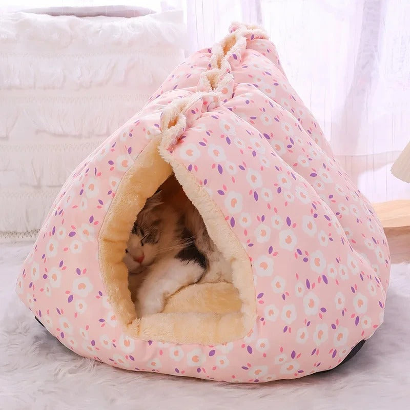 Pet Supplies Winter Cat Nest Cartoon Kitten Warmth Accessories Fluffy Plush Bedding Home Accessories Basket Dog Puppy All