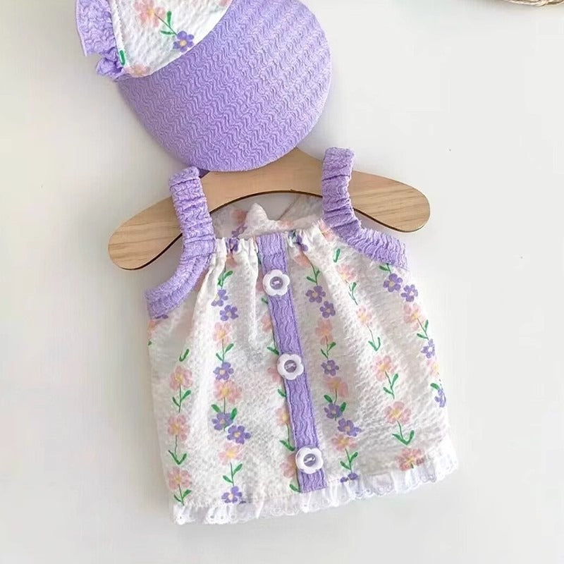 Mini floral pet dog summer outfit lace vest skirt button decoration princess spring outfit French bulldog cute cat outfit