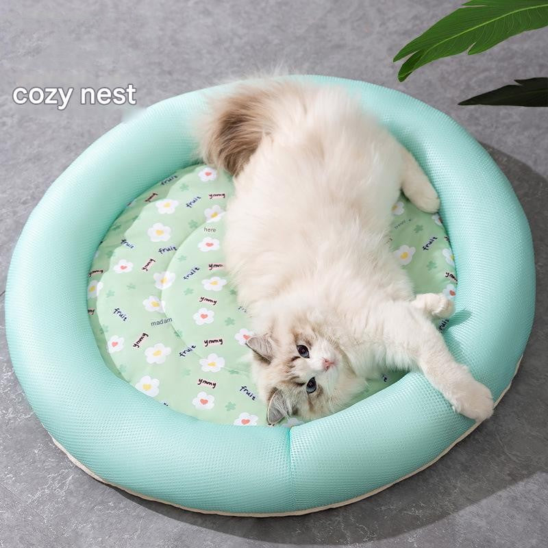 Summer cool pet bed breathable sleeping pad soft cat bed pet bed sofa cat bed suitable for small dogs, cats and kittens mattress