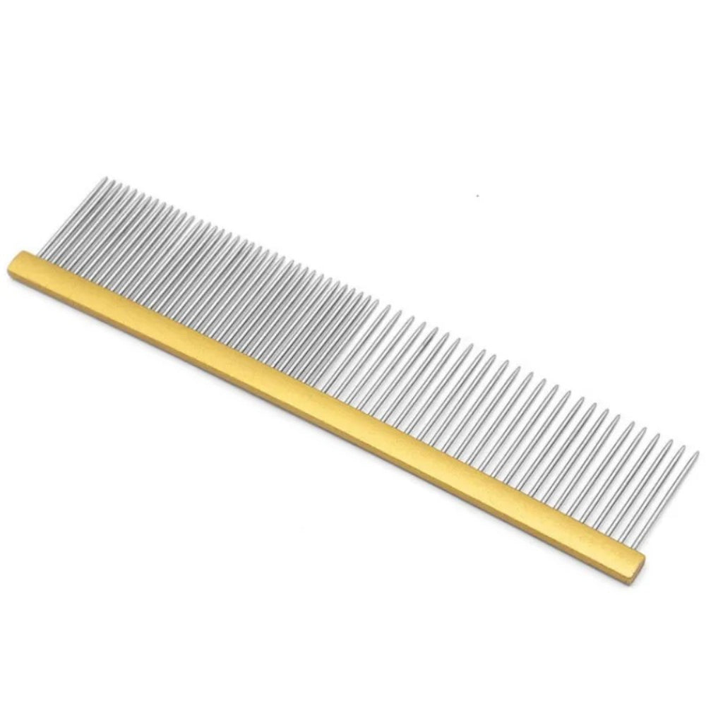 Dog Comb Stainless Steel Dog Brush Pet Beauty Massage Dog Comb Brush Double Toothed Dog Comb Cat Hair Removal Pet Supplies