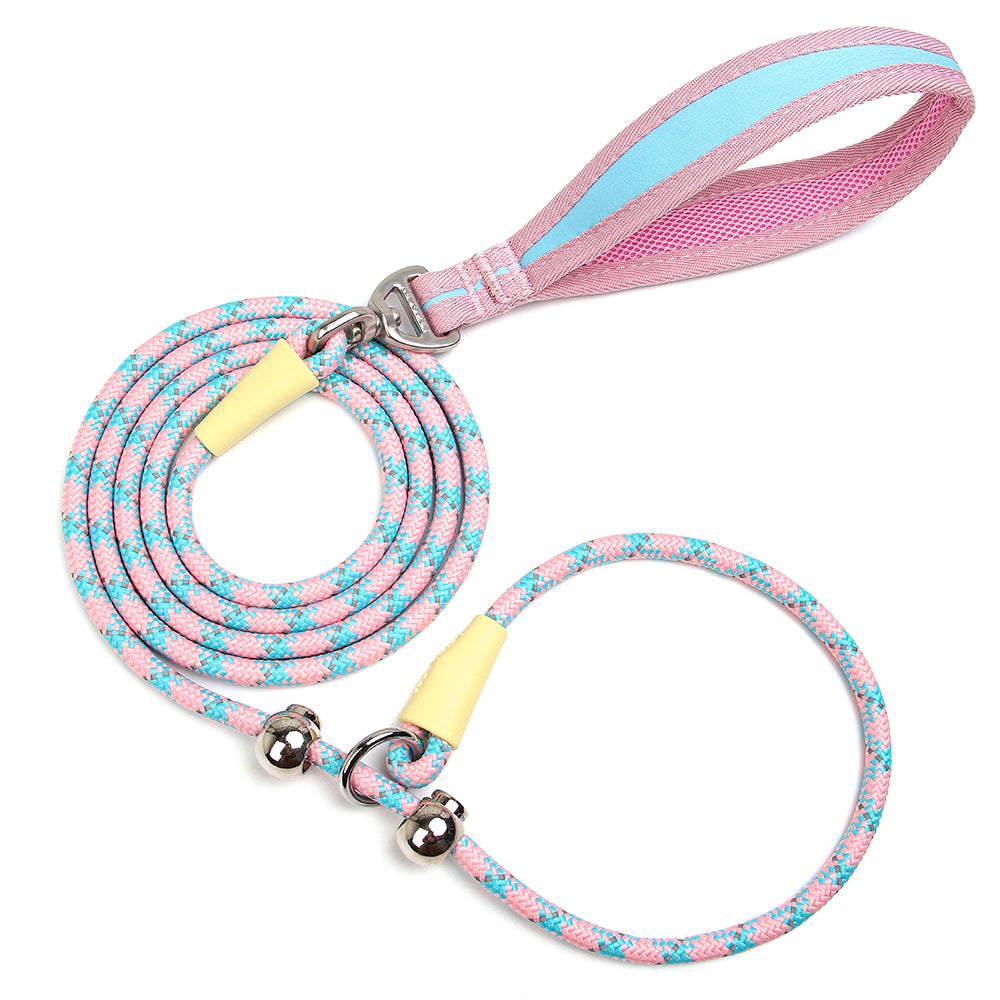 Durable nylon dog leash reflective pet dog leash suitable for small and large dogs, medium dogs, large dogs, lapdogs, and golden retrievers