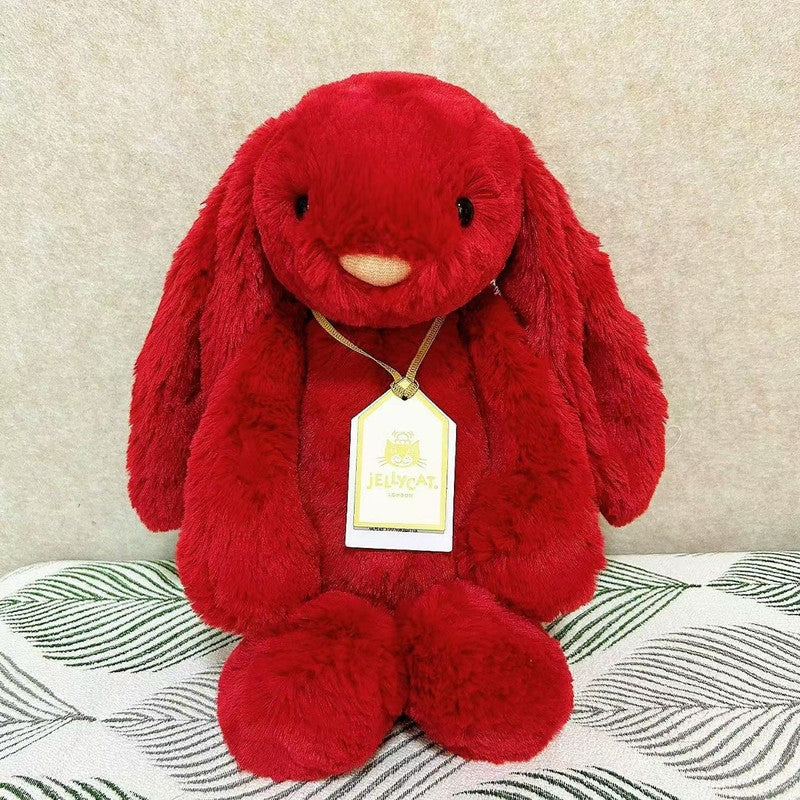 Original Jelly Cat Gold Label Red Shy Bonnie Rabbit Doll Wave Pet Interactive Companion Toy Festival Gift