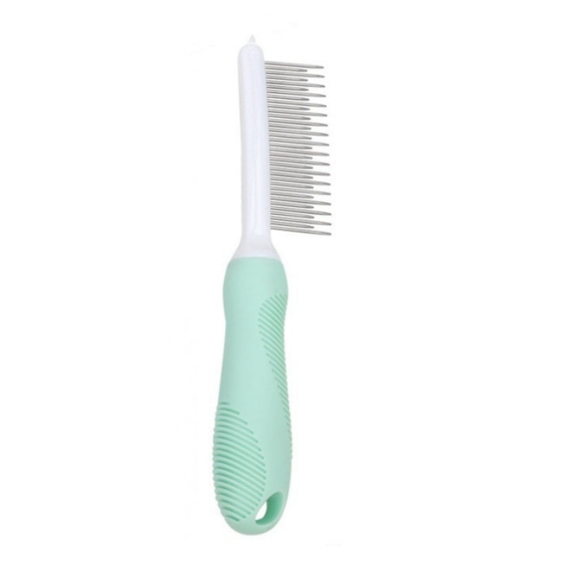 Poodle grooming pet comb with long and short stainless steel teeth, capable of removing tangles, knots, and tangles, suitable for grooming dogs and cats