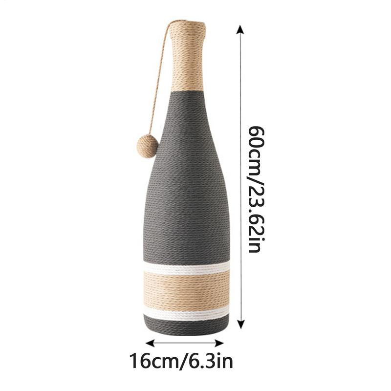 Cat scratching board with vertical scratching board and interactive ball bottle design, heavy-duty entertainment toy suitable for playing and exercising