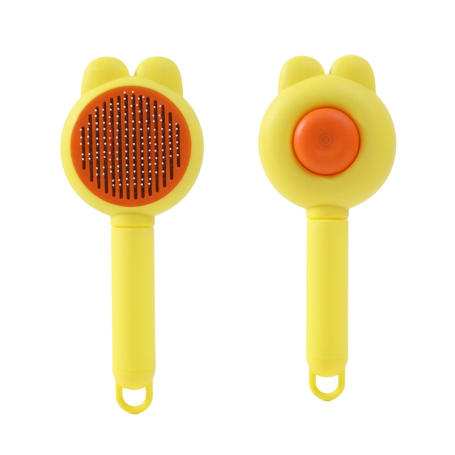 New cat comb with one click deep cleaning stainless steel pet grooming tool for hair massage