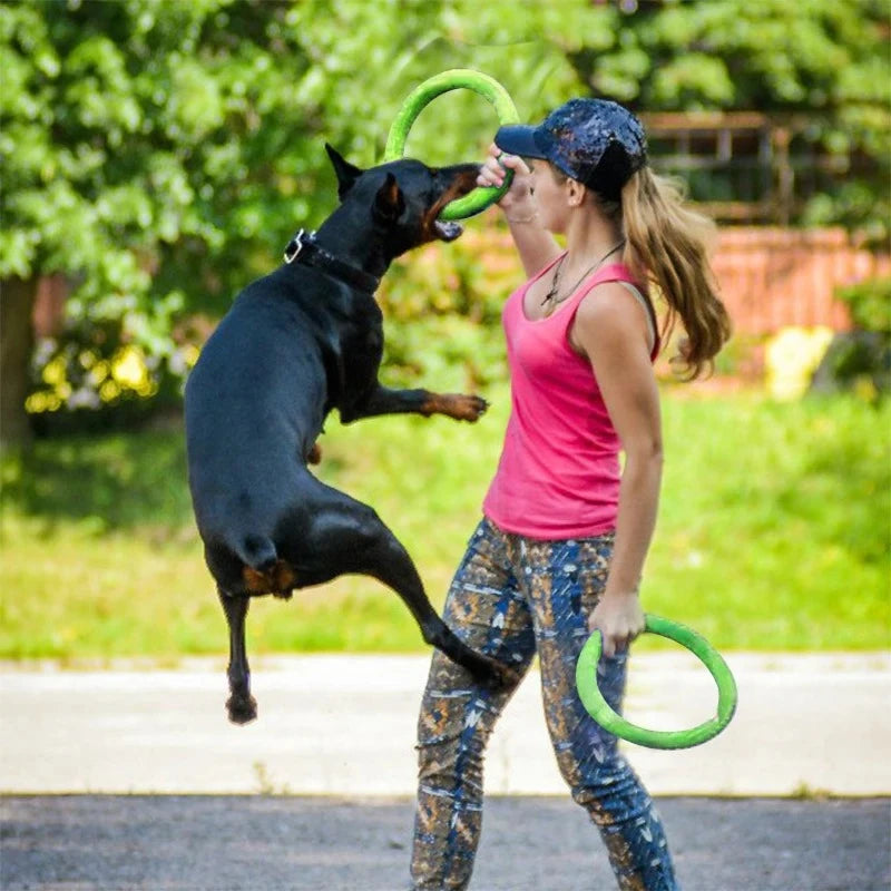Dog toys, pet frisbee, EVA dog training ring, bite resistant toy, dog floating bite ring toy, interactive
