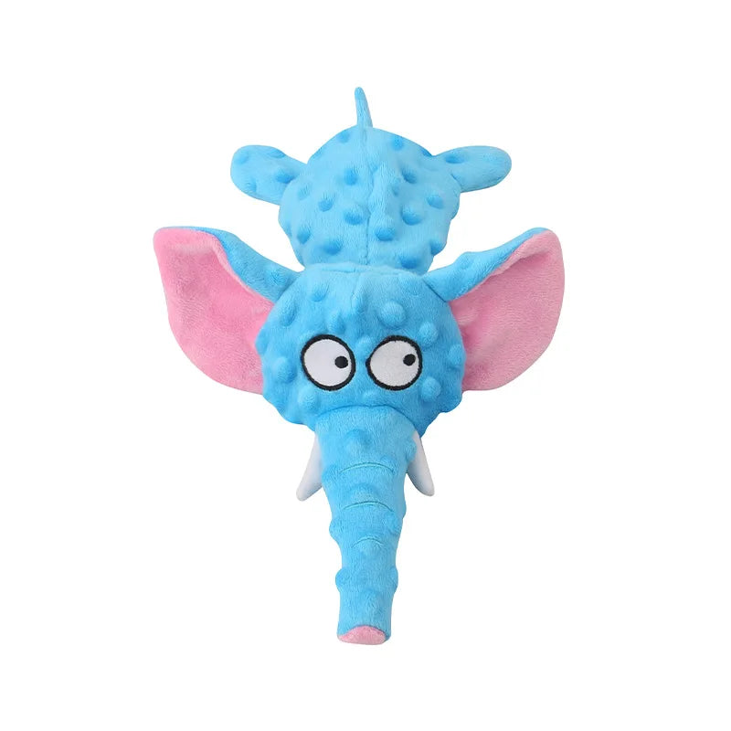 Voice producing paper grinding toys, pet supplies, elephant soft shell plush dog toys, interactive squeaking dog toys, suitable for small and large dogs