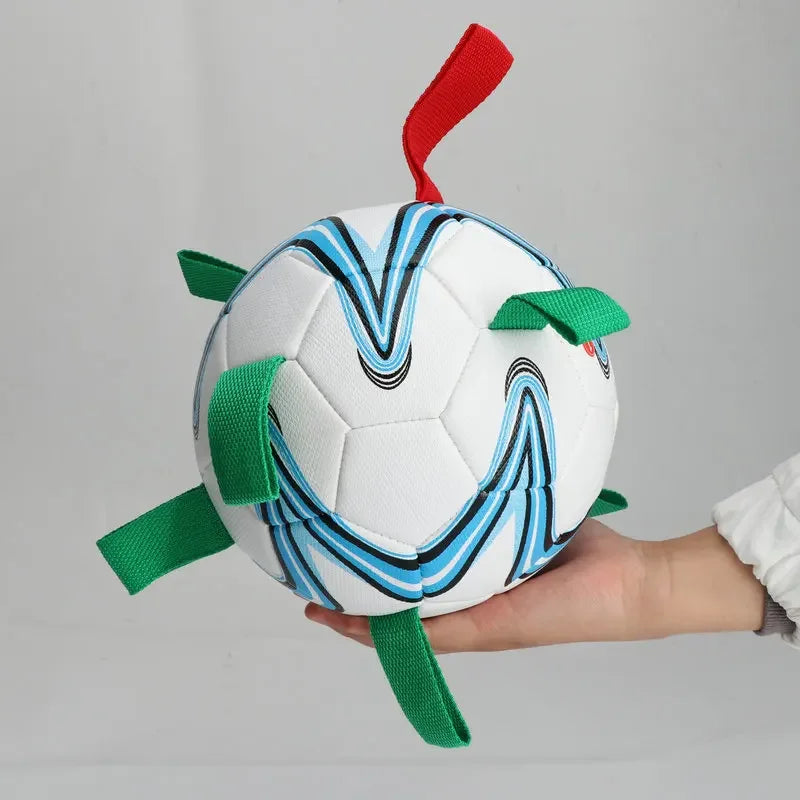 Dog football toys, pet interactive football, dog outdoor training, running supplies suitable for medium and large dogs. Fun toy balls are indestructible