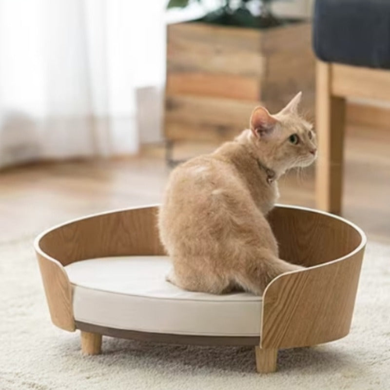 Wooden pet mattresses and furniture for indoor cat houses, soft and luxurious anti slip cat beds, sofas, comfortable cat products