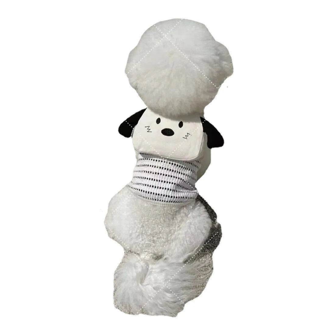 0-15kg dog backpack suitable for dogs, puppies, cats, bags with chest straps, collars, chest straps, and traction ropes. Pet cute bag set suitable for small pets for outdoor travel