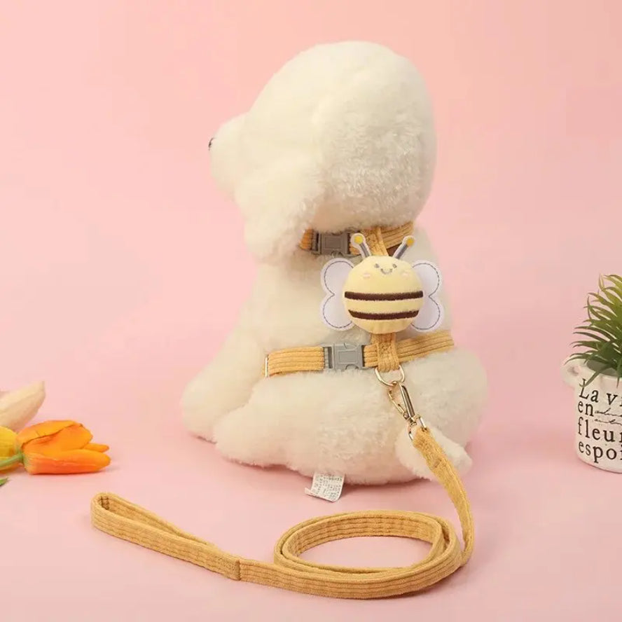 Anti escape cat harness and leash set, adjustable mesh dog harness vest, small dog pet walking leash, small dog cat, kitten