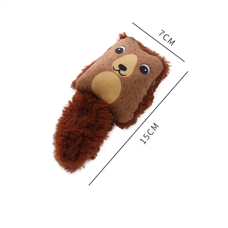 Cartoon fox shaped cat toy cute little raccoon squirrel gnawing toy creative cat mint cat pillow