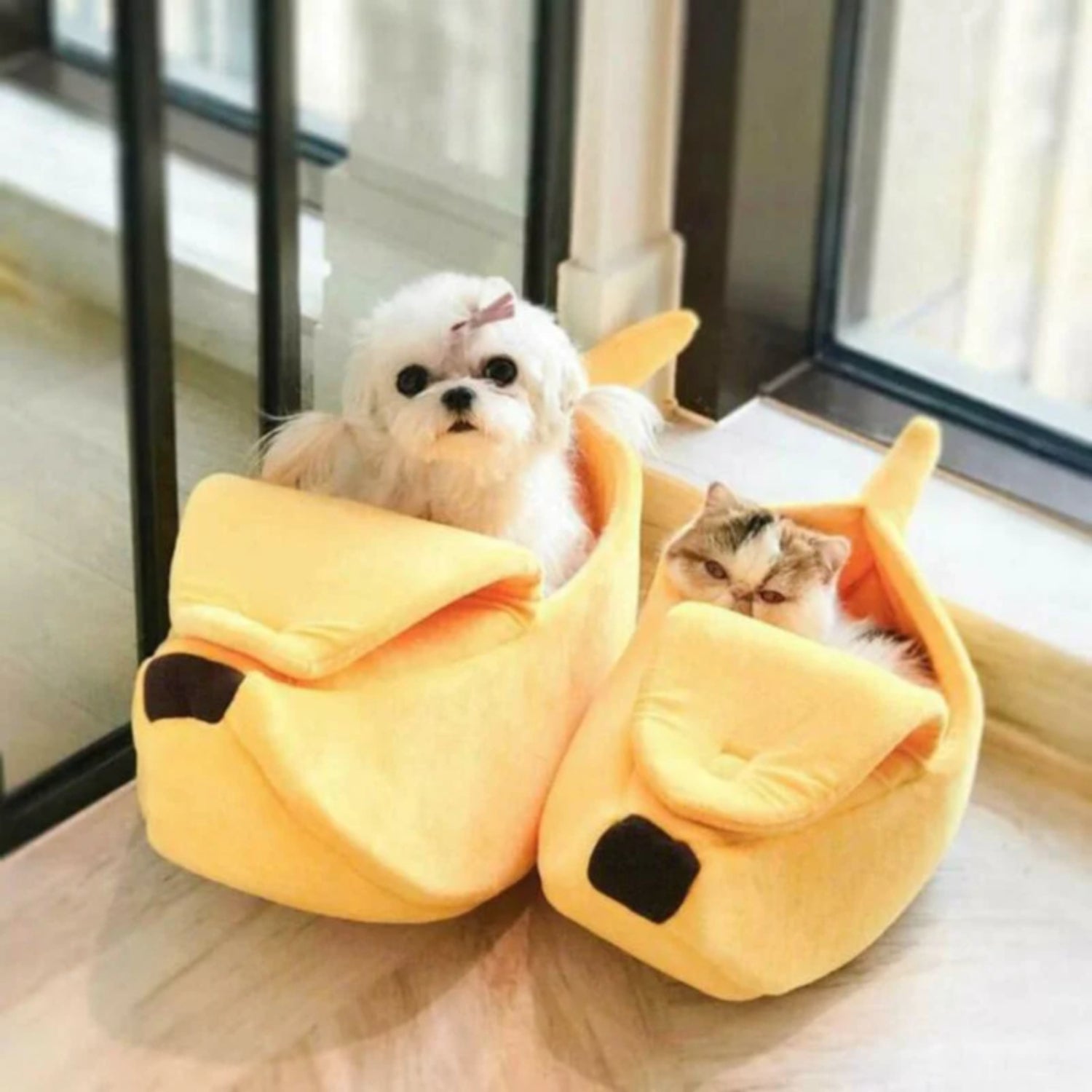 Banana Cat Nest Cat House Fun Cute Comfortable Cat Mat Bed Warm Durable Portable Pet Basket Dog Nest Dog Mat Cat Supplies Pet Bed Sofa