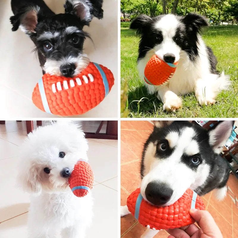 Dog ball toys are suitable for small dogs, medium dogs, large dogs, cats, puppies, squeaking, rugby, volleyball, football training toys, Chihuahuas, Khabarons, pet supplies