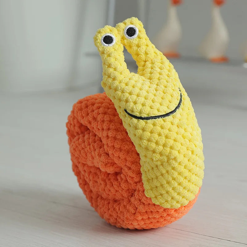 Dog vocalizations, pet plush toys, snail cartoons, training, playing, sniffing, grinding teeth, pet supplies, leaking urine toys, interactive