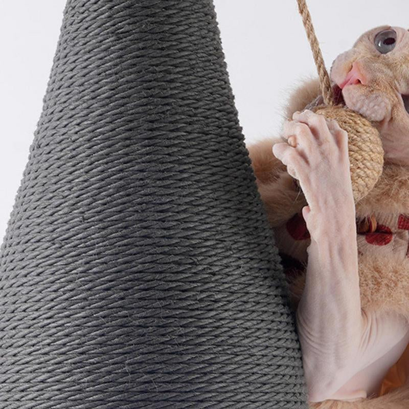 Cat scratching board with vertical scratching board and interactive ball bottle design, heavy-duty entertainment toy suitable for playing and exercising