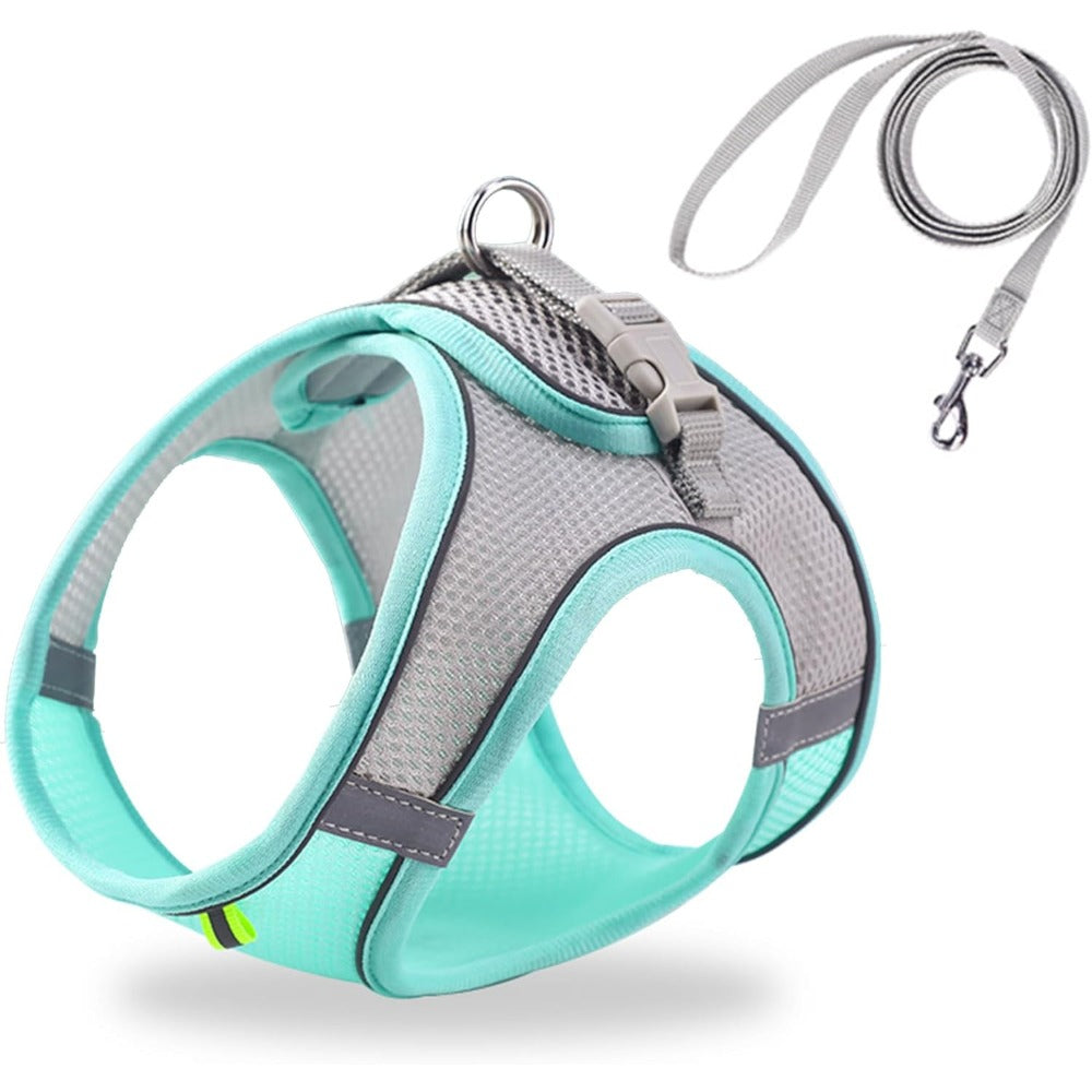 Cat and Dog Strap Vest Chest Rope Set Reflective Breathable Adjustable Pet Strap Suitable for Small and Medium sized Dogs for Outdoor Walking