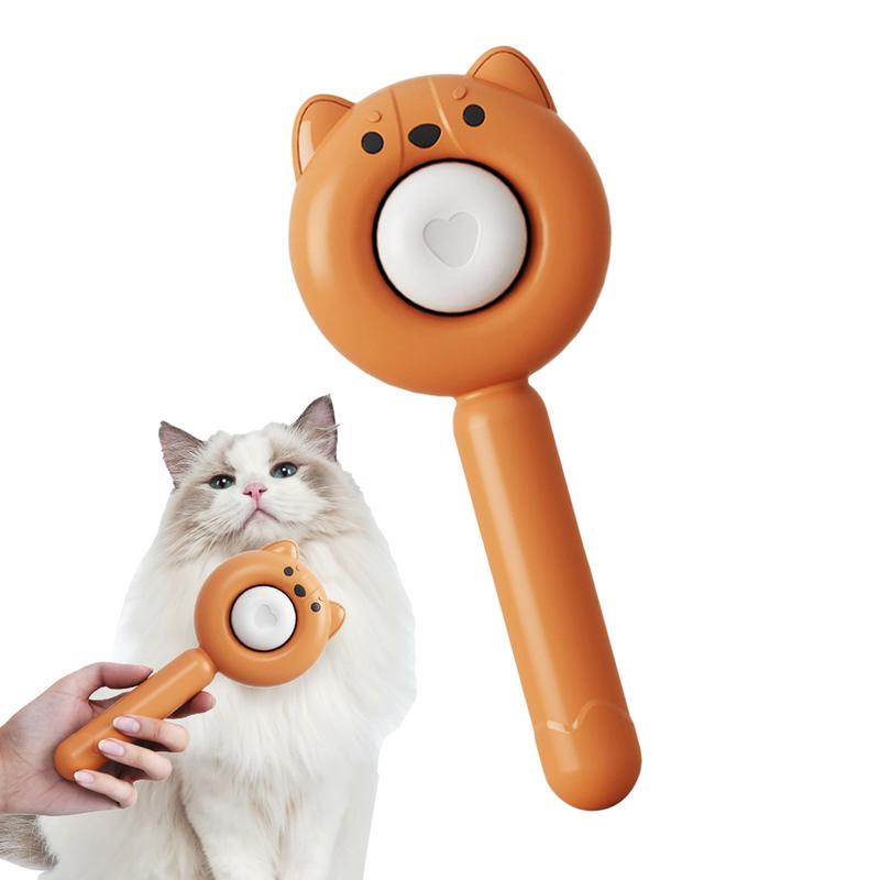 Indoor cat brush suitable for short haired cats with release button, skin friendly cat beauty, hair removal brush, pet supplies