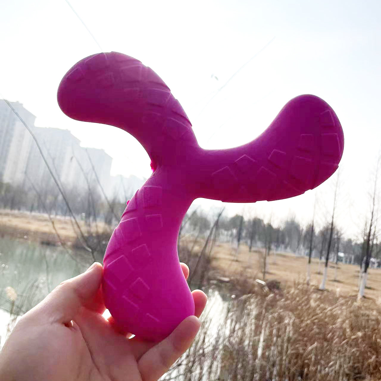 Fun pet toys, floating triangle boomerangs for dogs, squeaking and grinding for dogs, pet training, dog accessories