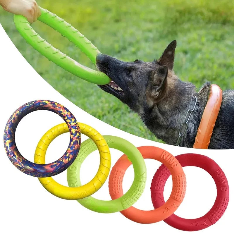 Dog toys, pet frisbee, EVA dog training ring, bite resistant toy, dog floating bite ring toy, interactive