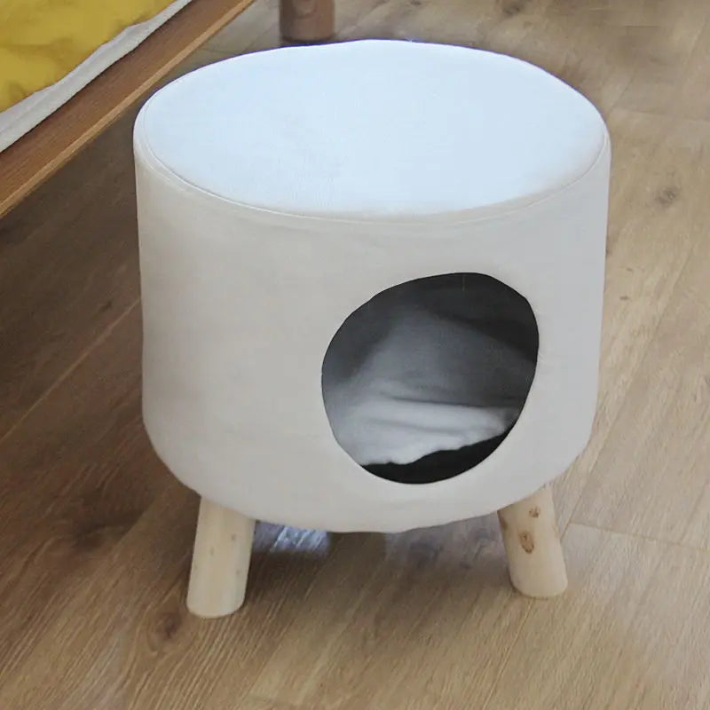 Multi functional cat bed, fully enclosed, all season universal cat house, cat stool, solid wood small dog house, cat nest