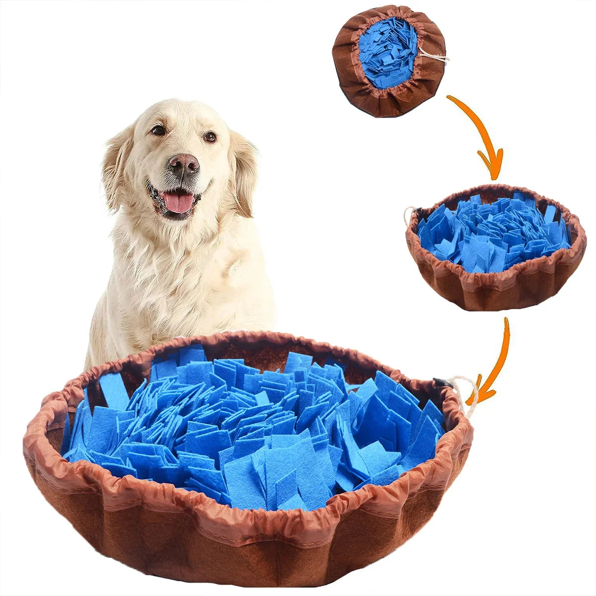 Washable felt pet sniffing pad, foldable dog slow food pad, toy dog training sniffing pad