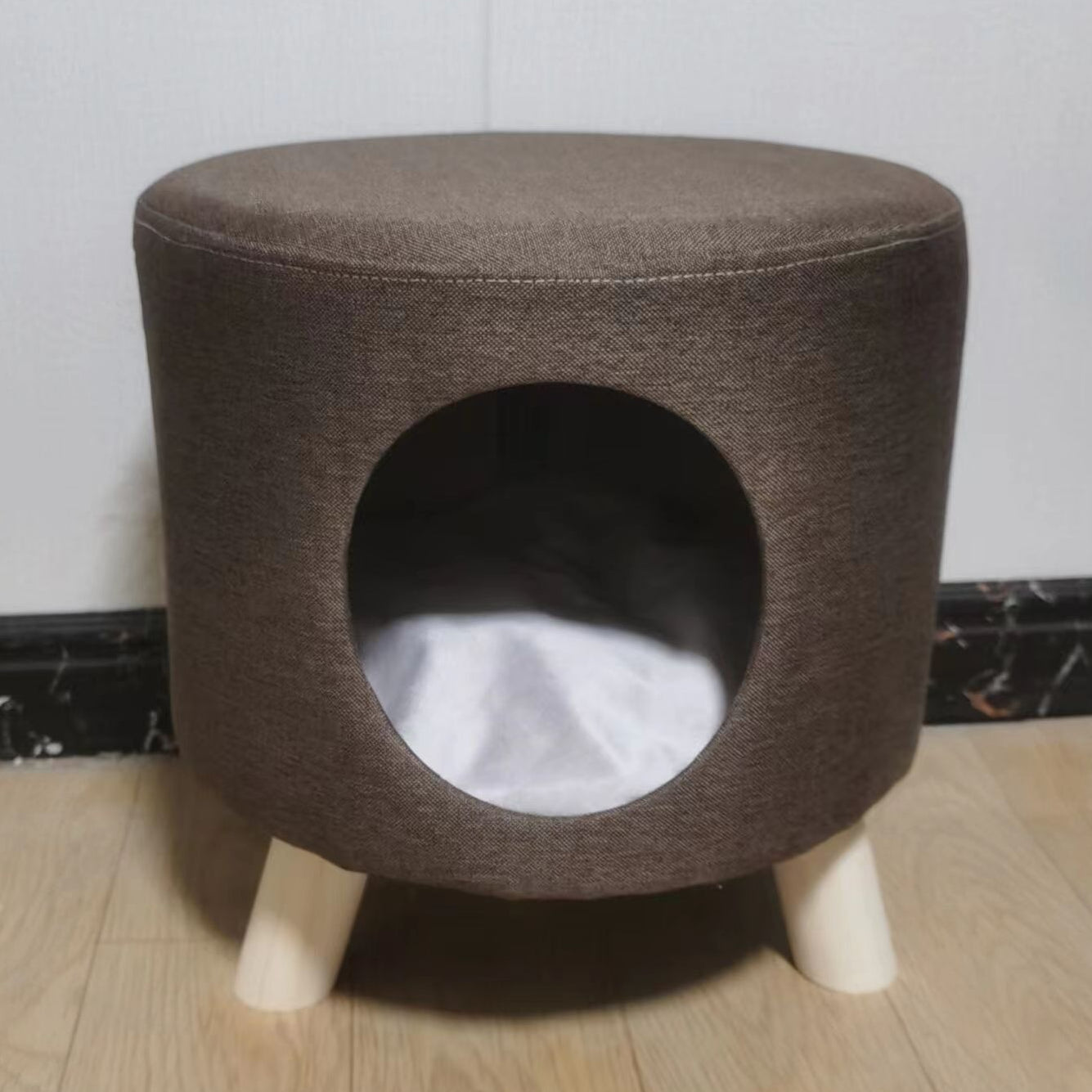 Multi functional cat bed, fully enclosed, all season universal cat house, cat stool, solid wood small dog house, cat nest