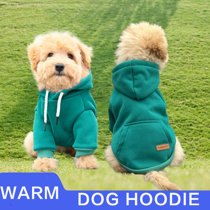 Dog clothing, pet hoodies, small and medium-sized dog vests, outdoor sports shirts, pet warm pet clothing, puppy and cat clothing
